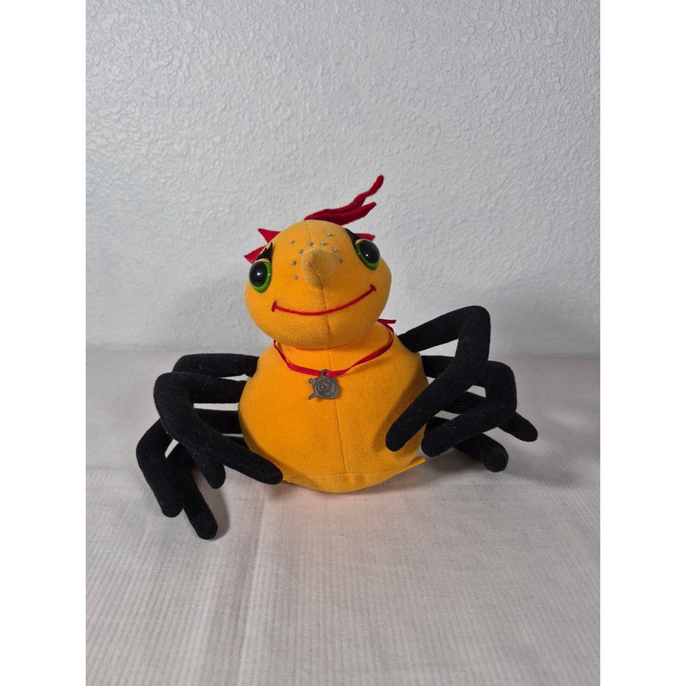 Vintage 1995 Miss Spider Plush David Kirk Callaway & Kirk Teapot Charm Yellow